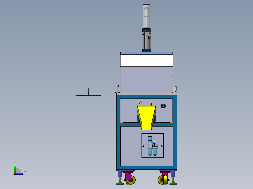 塑胶切水口机左视图