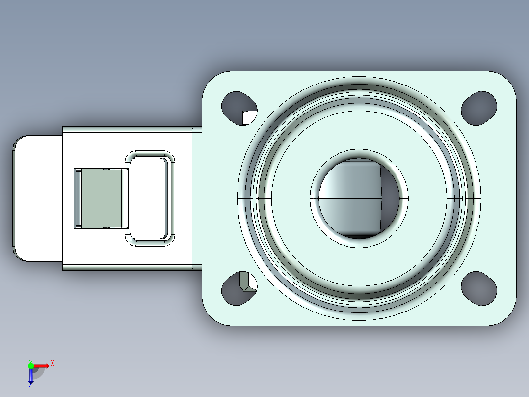 工业脚轮俯视图