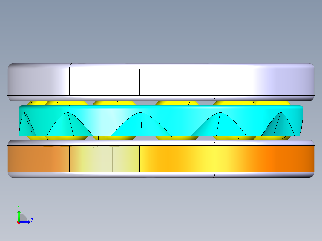 平面推力球轴承51202左视图