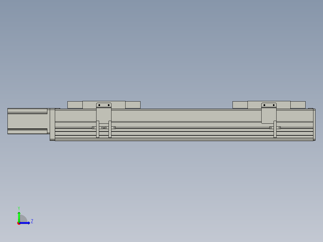 直线模组WG-LHC12-S350-M设计图纸左视图