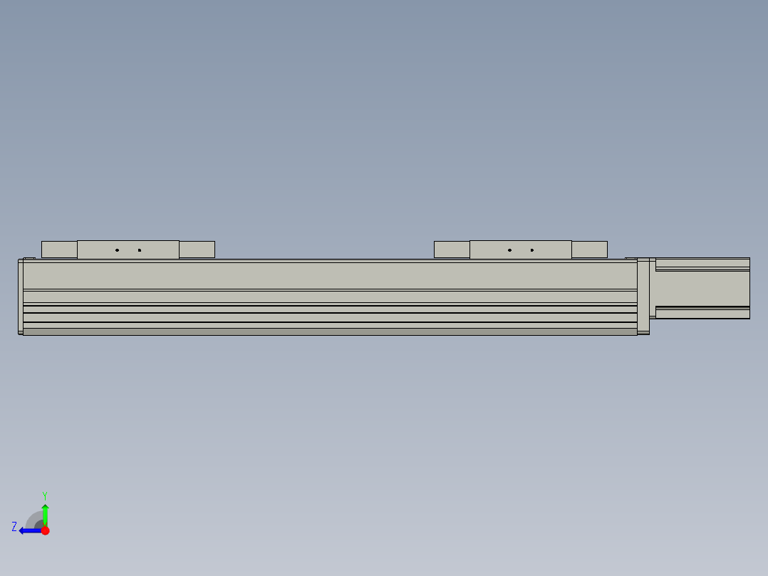 直线模组WG-LHC12-S350-M设计图纸右视图