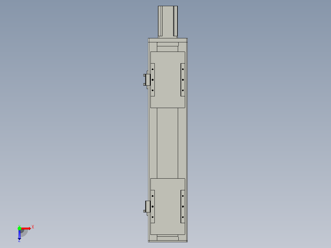 直线模组WG-LHC12-S350-M设计图纸俯视图
