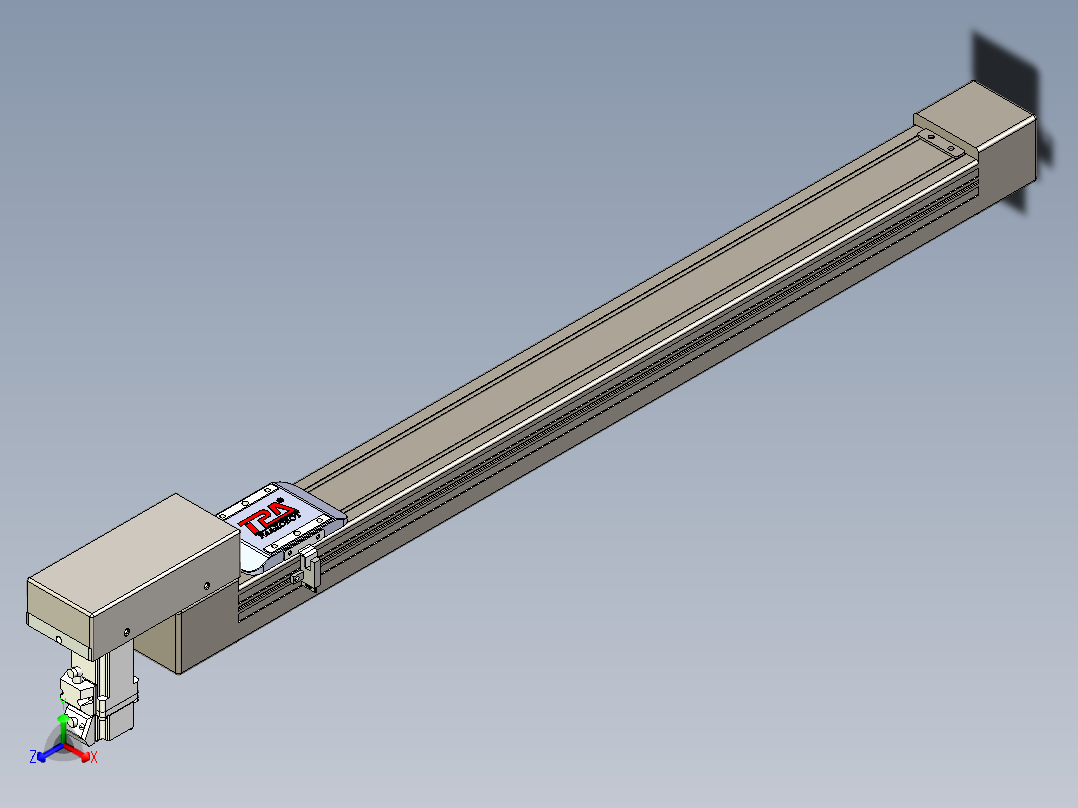 同步带全封闭直线模组TPA-HCB-65S-90-L600-M-Y-P10-N3正等轴测图