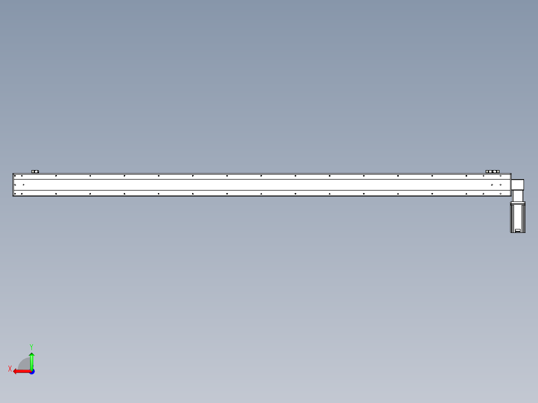 同步带滑台-半封闭B13-L90-S2650-L-Z86-D3后视图