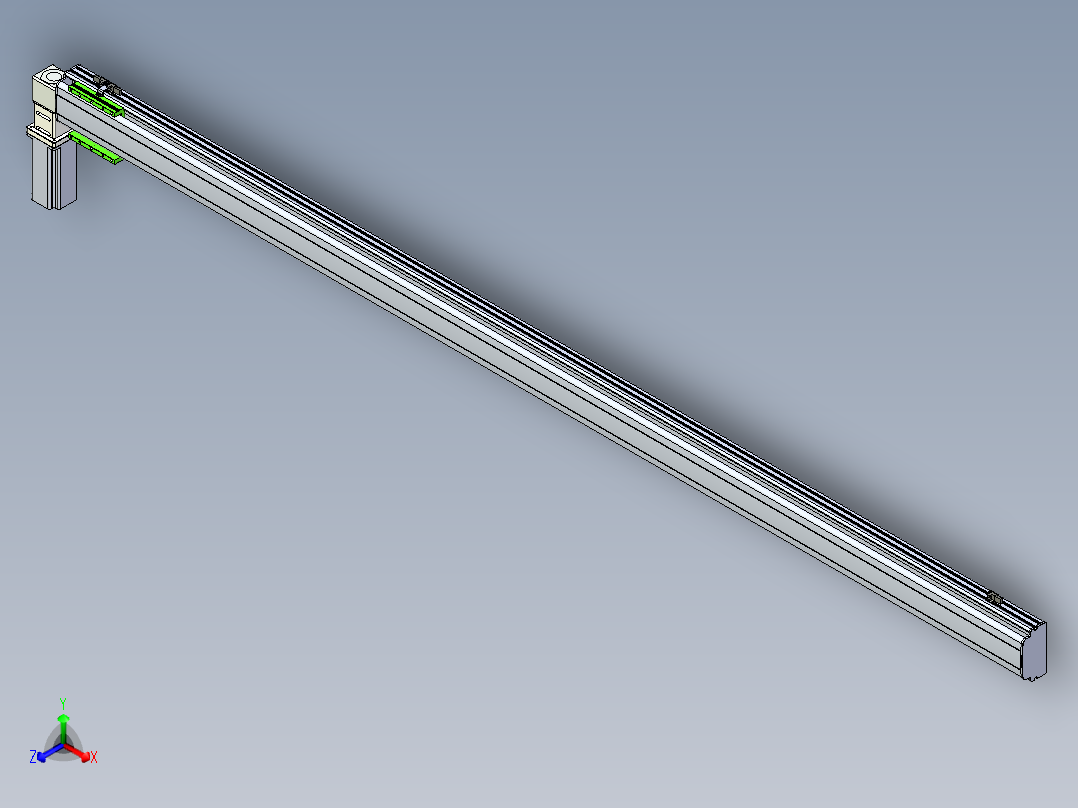 同步带滑台-半封闭B13-L90-S2650-L-Z86-D3正等轴测图