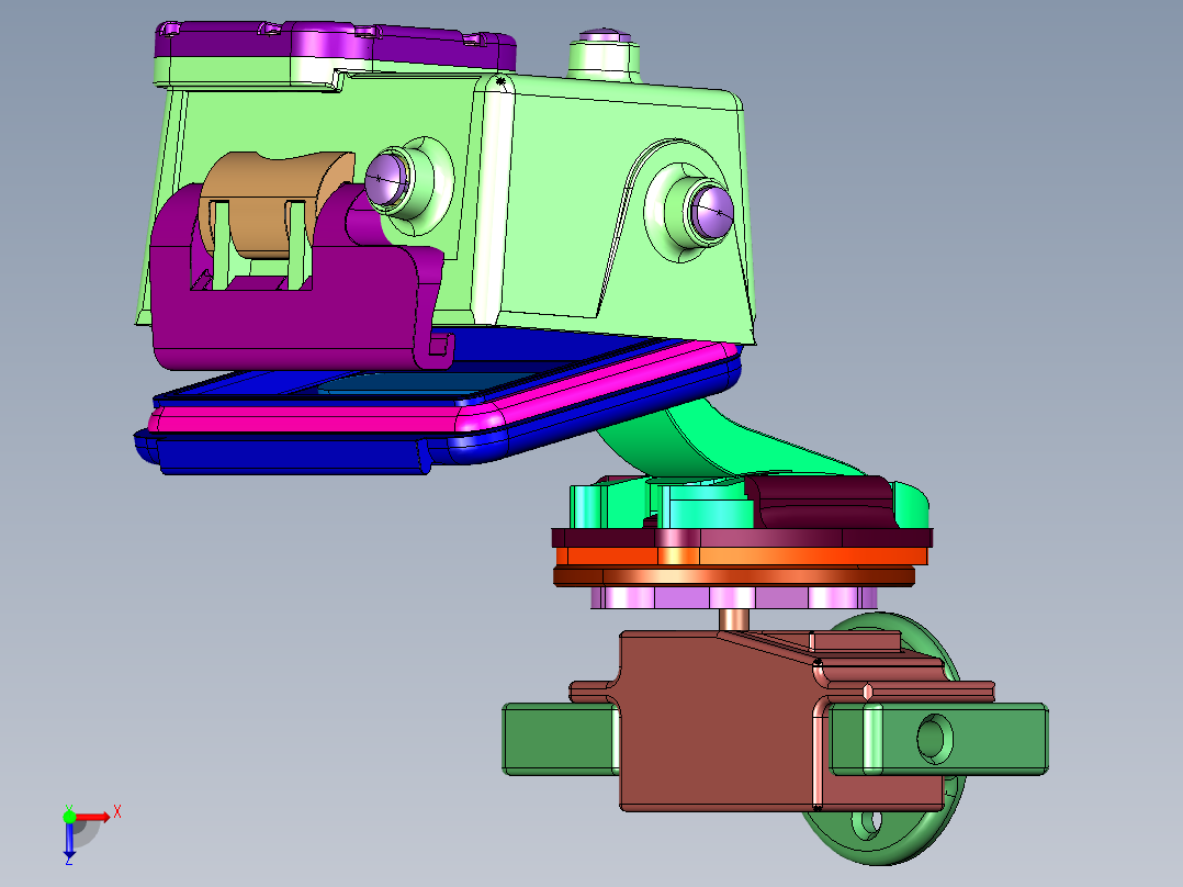 直播防水骑行运动相机俯视图