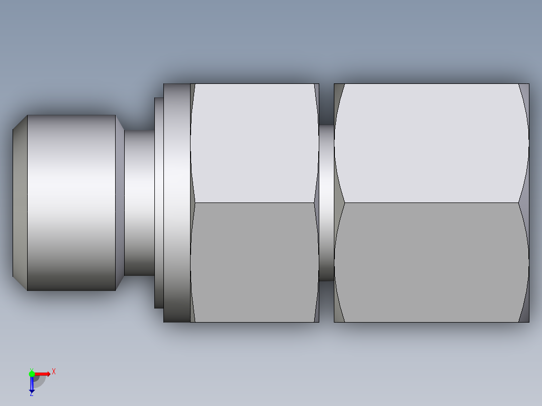 卡套式工业通用硬管接头EO_Swivel_connector_EGE08SMEDCF俯视图