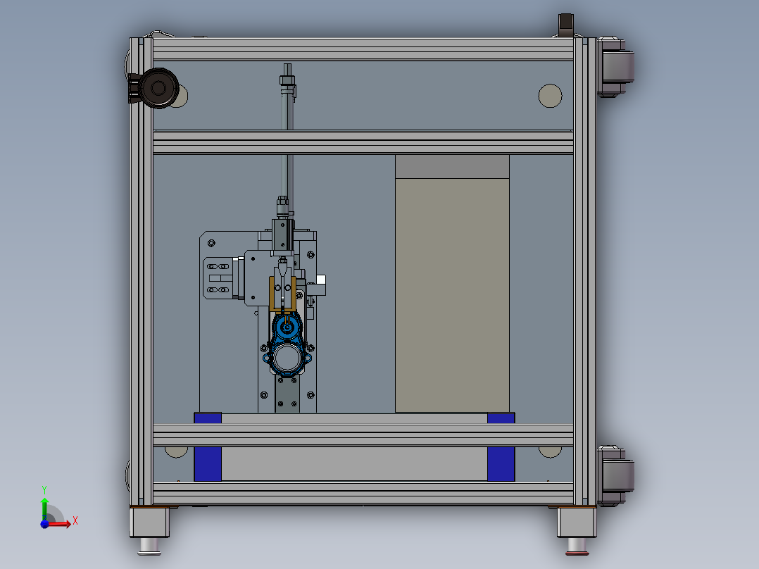 压装衬套压装机（sw20可编辑+工程图）前视图