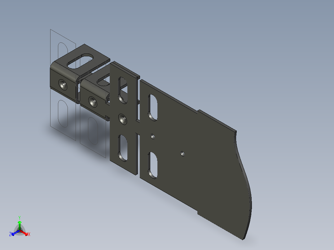 调节夹级进模（CAD图+UG三维）正等轴测图