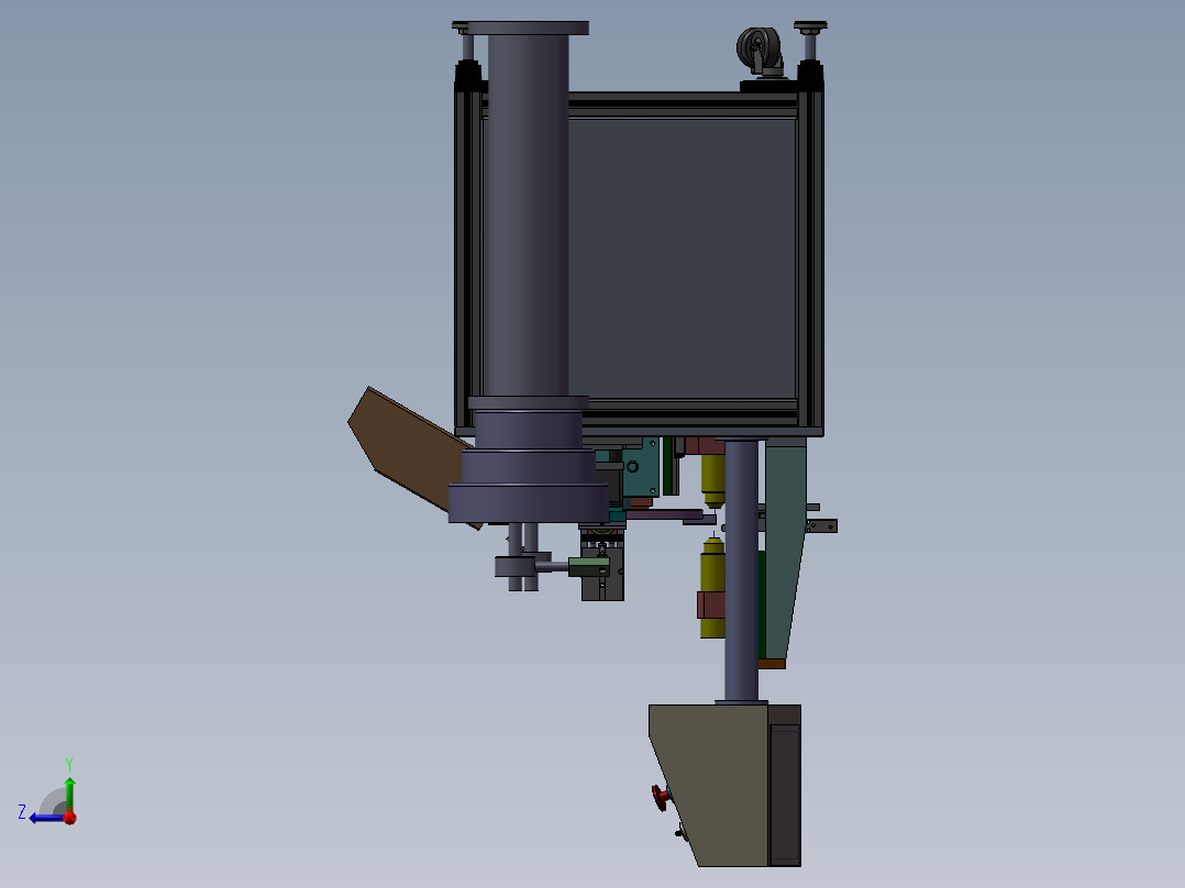 打孔机 3D模型 非标自动化设备3D图纸设计右视图