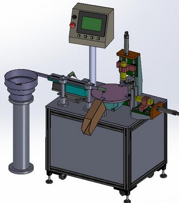 打孔机 3D模型 非标自动化设备3D图纸设计