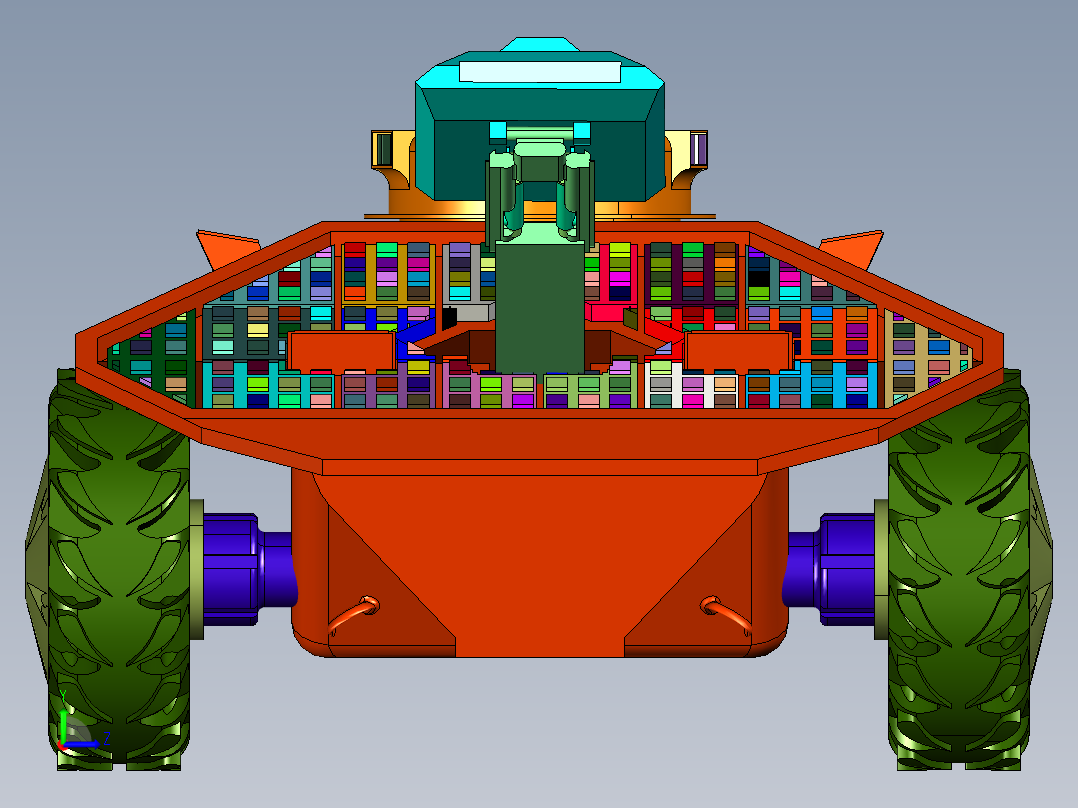 无人驾驶作战车辆左视图