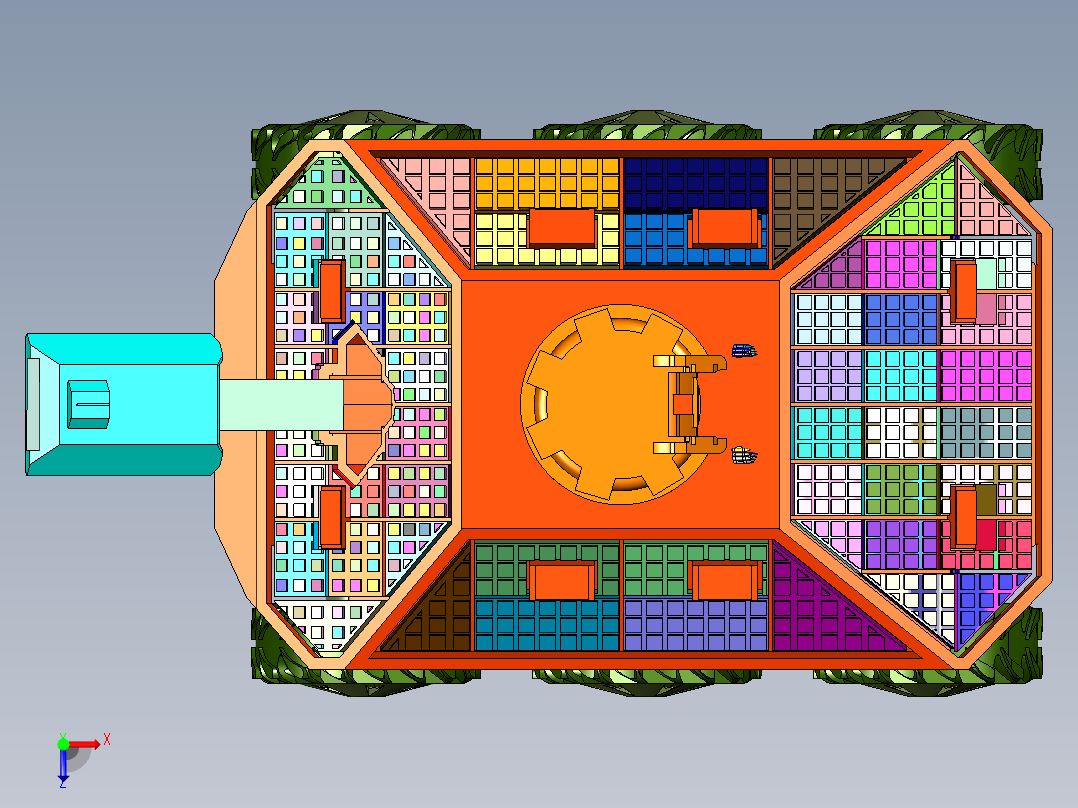 无人驾驶作战车辆俯视图