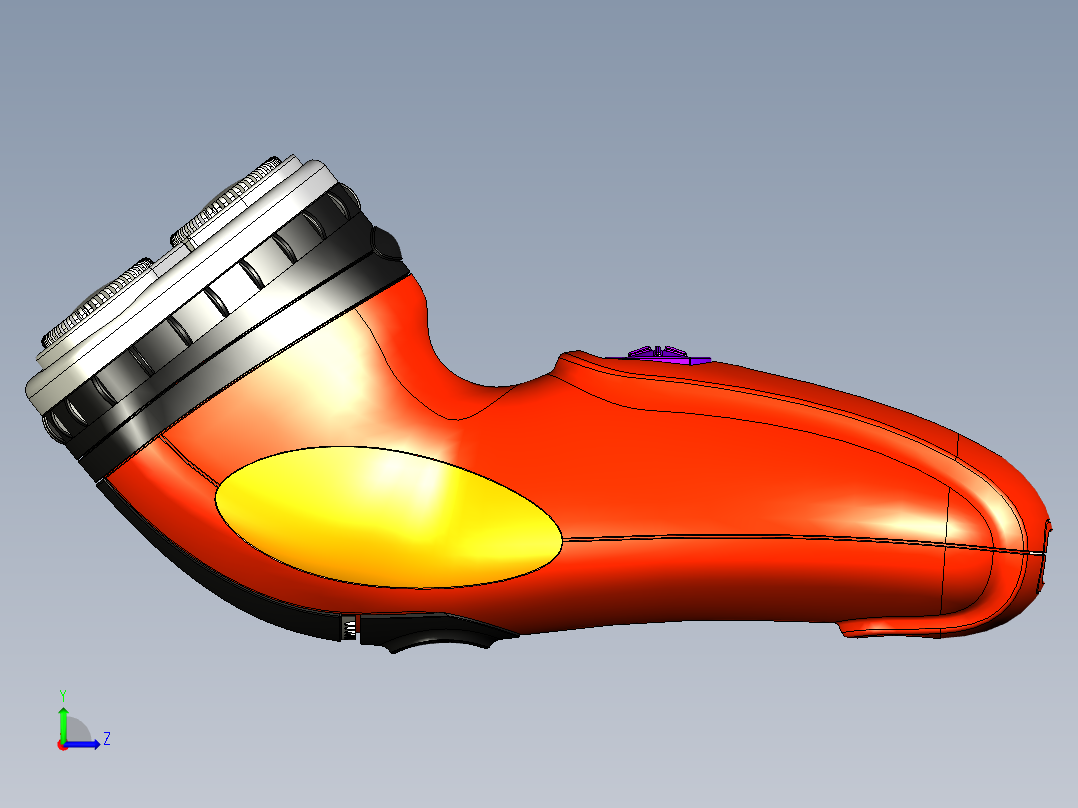 电动剃须刀左视图