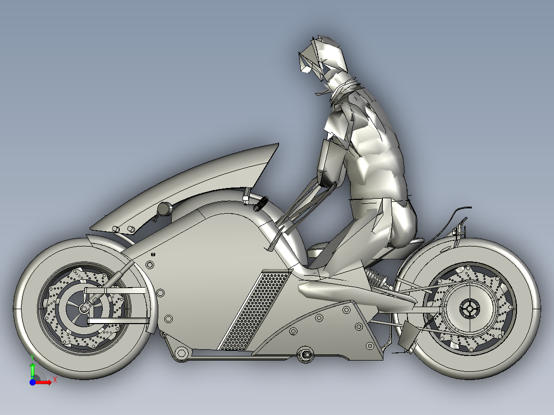 电动自行车 摩托车 (5)前视图