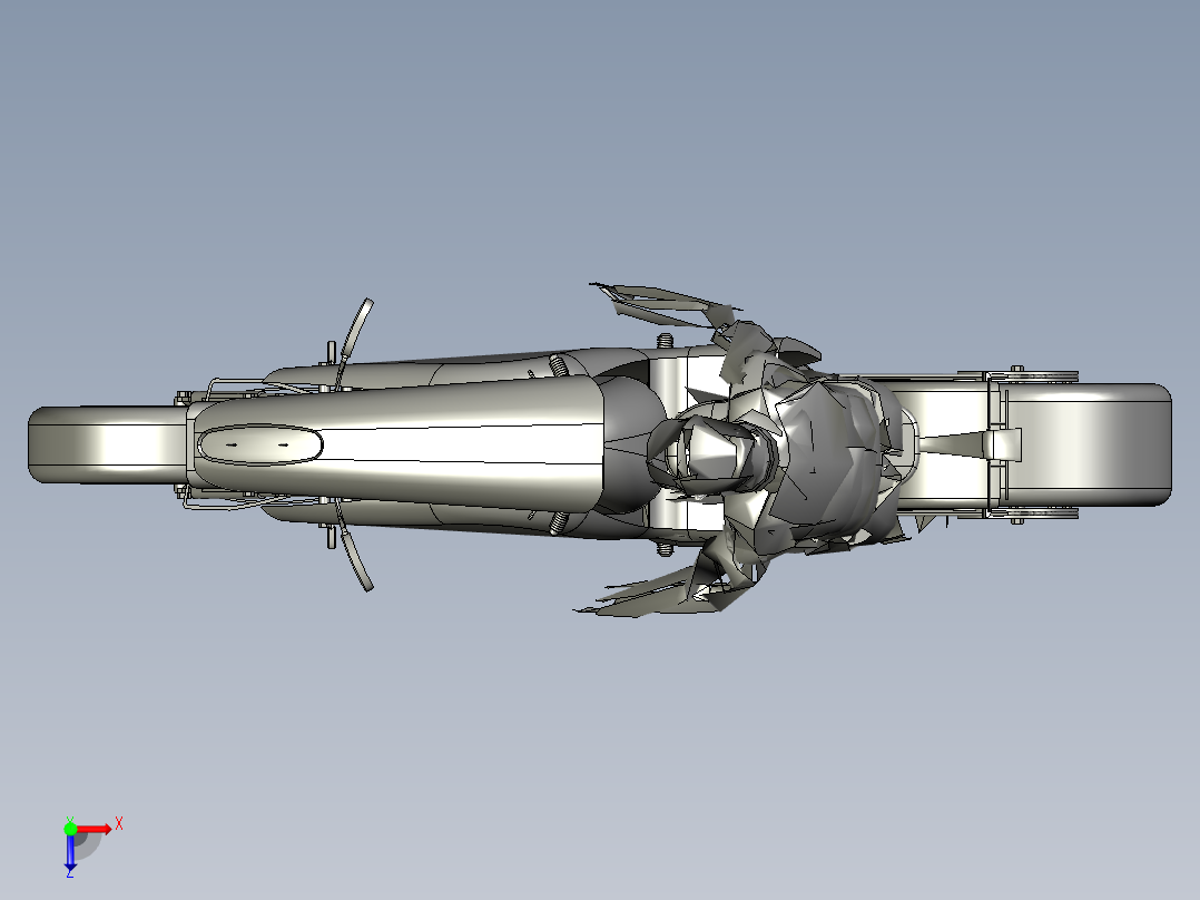 电动自行车 摩托车 (5)俯视图
