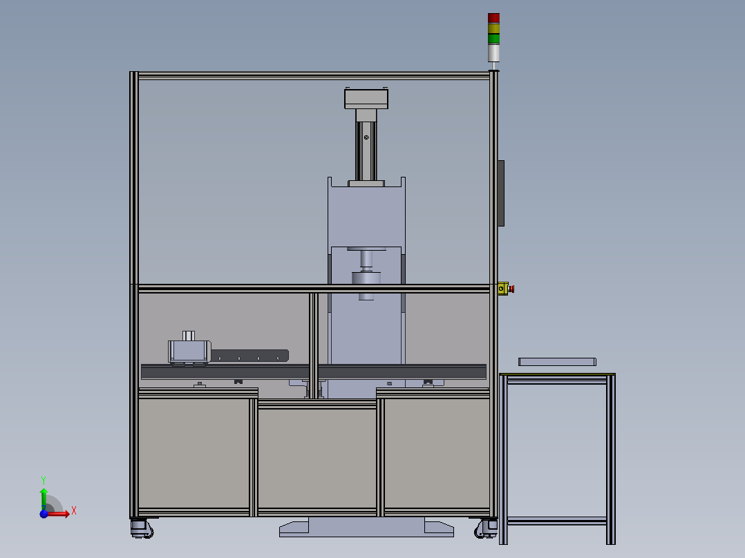 箱体轴承自动搬运压装机sw14可编辑前视图