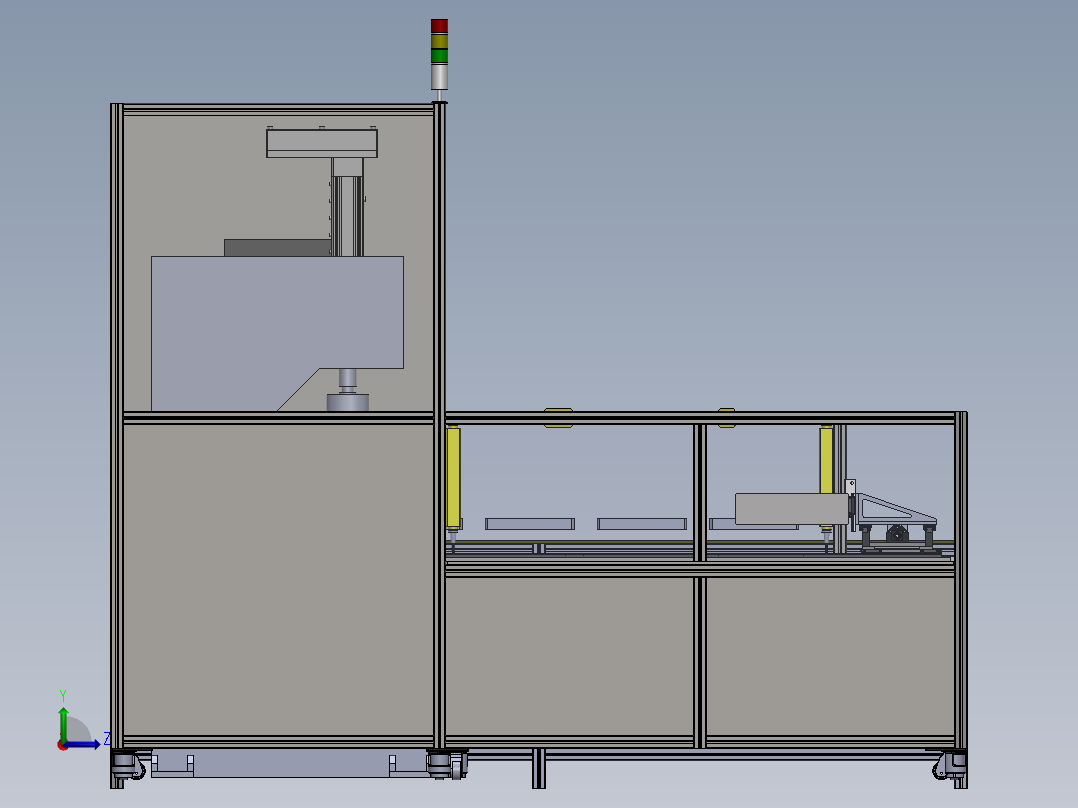 箱体轴承自动搬运压装机sw14可编辑左视图