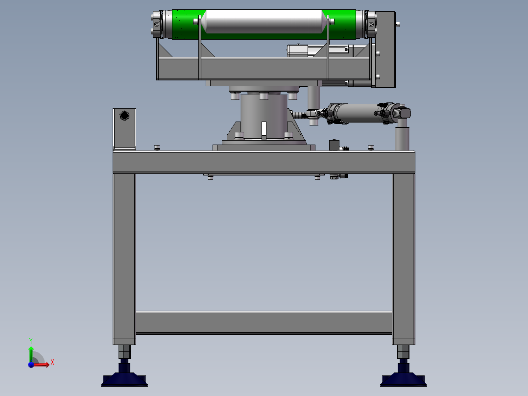 90度旋转输送机sw18可编辑前视图