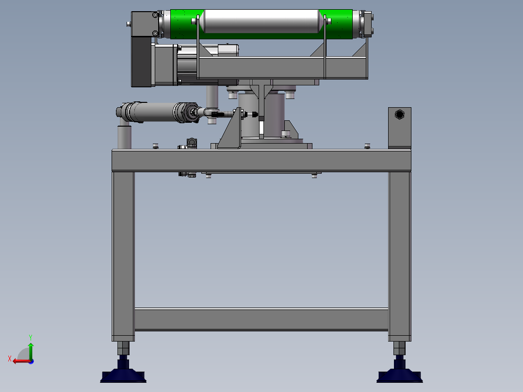 90度旋转输送机sw18可编辑后视图