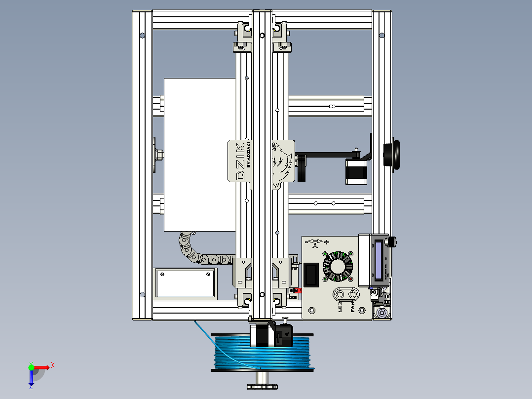 3d打印机俯视图