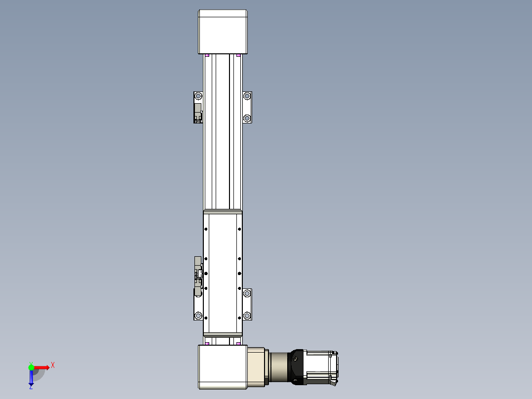 同步带滑台-欧规B8-L176-S300-L-ZP40-D3-N5俯视图