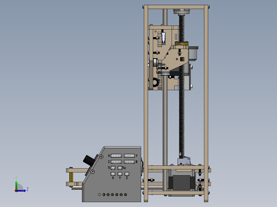 巧克力3d打印机左视图