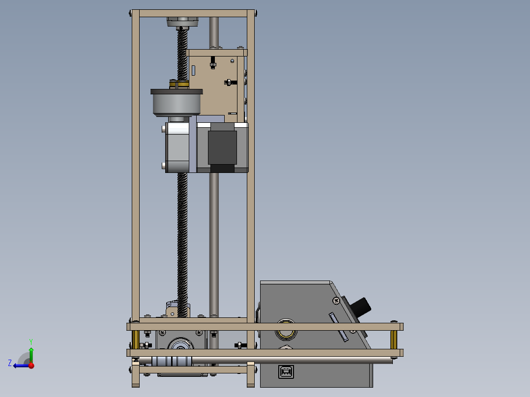 巧克力3d打印机右视图