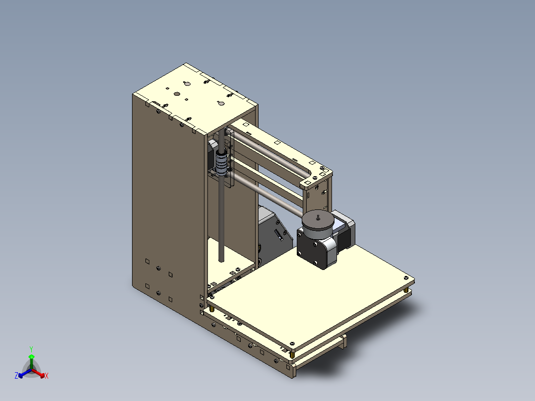 巧克力3d打印机正等轴测图