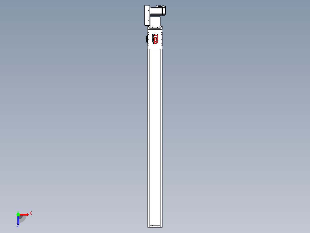 同步带全封闭直线模组TPA-HCB-110D-90-L1300-MR-C-P40-N3俯视图