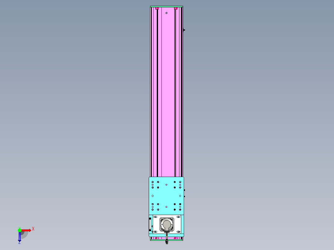 东锦齿条传动DH210G-L167-S1050-BU-减速机+P750W.STEP俯视图