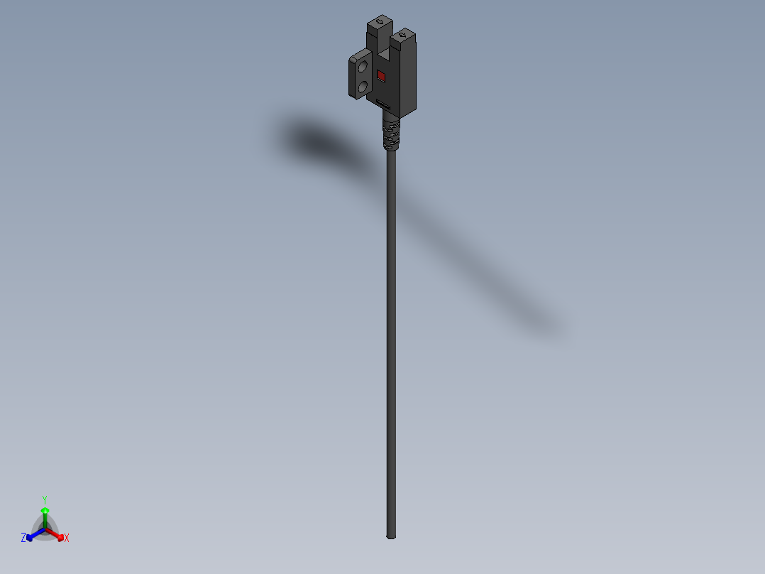 欧姆龙6系槽型光电（常用）导线引出型2M-EE-SX676-WR正等轴测图