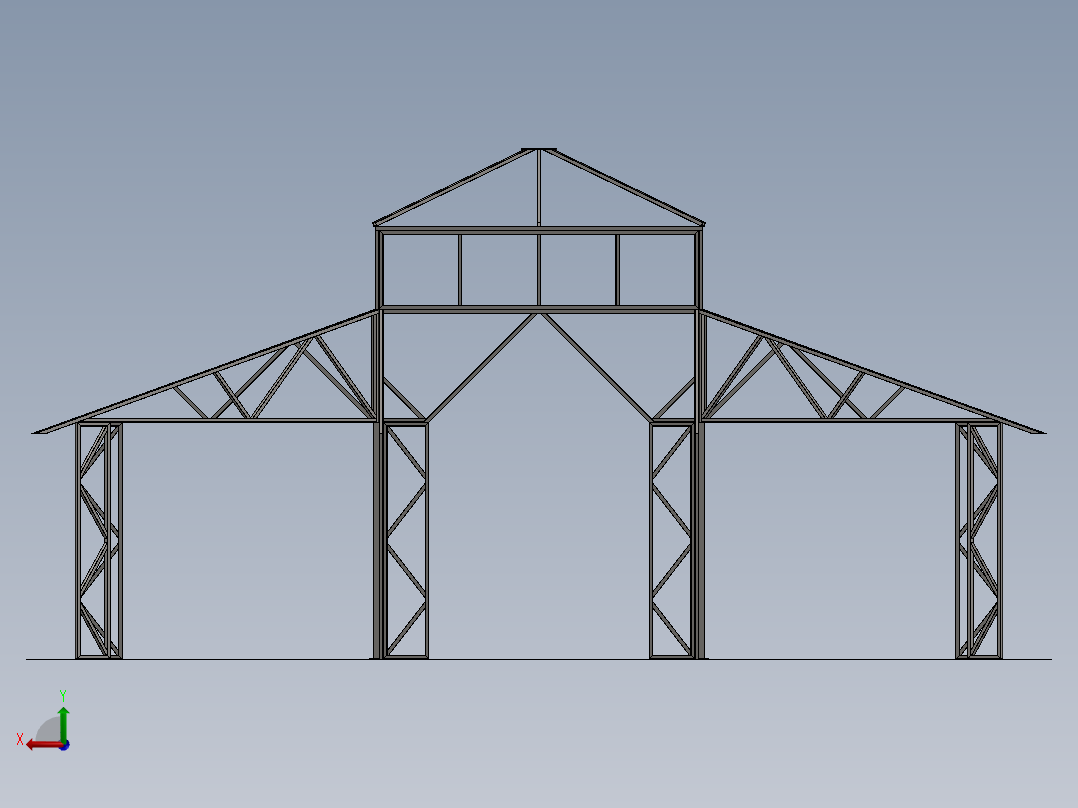 金属结构后视图