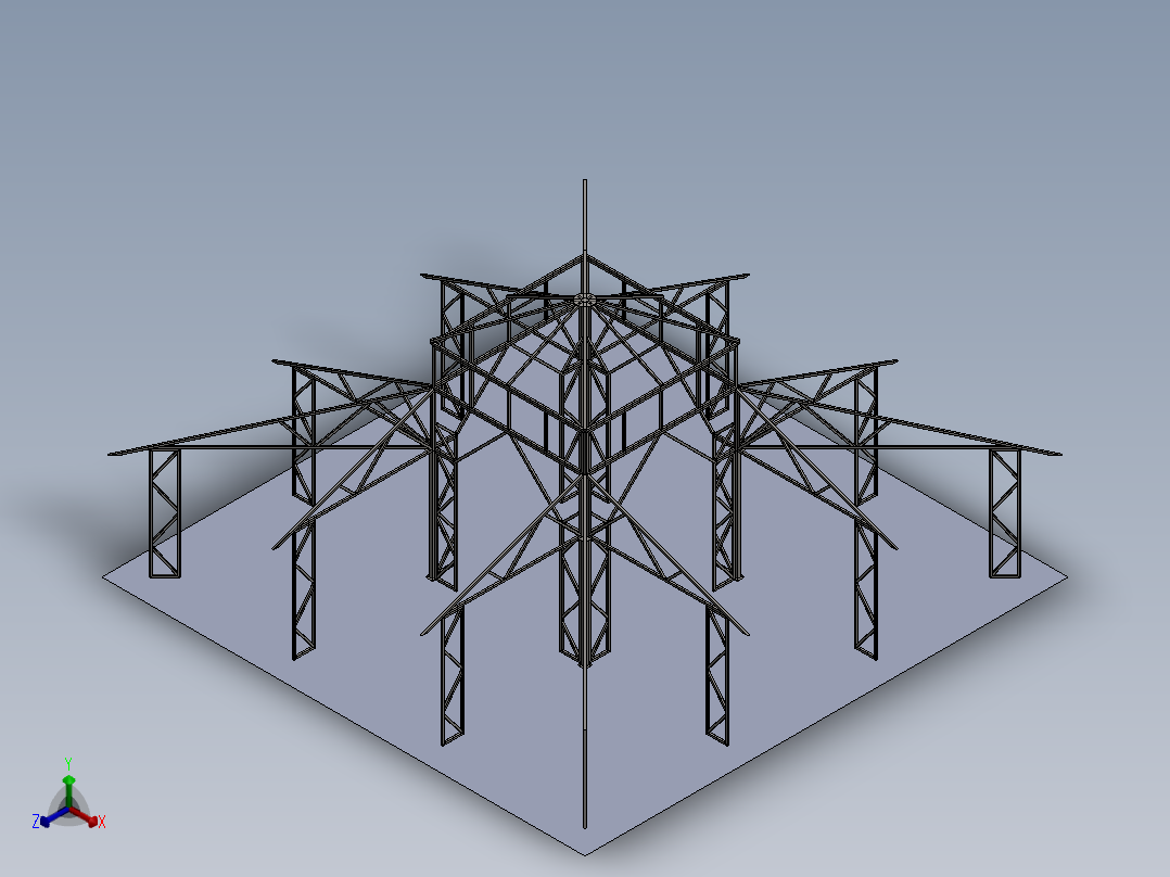 金属结构正等轴测图