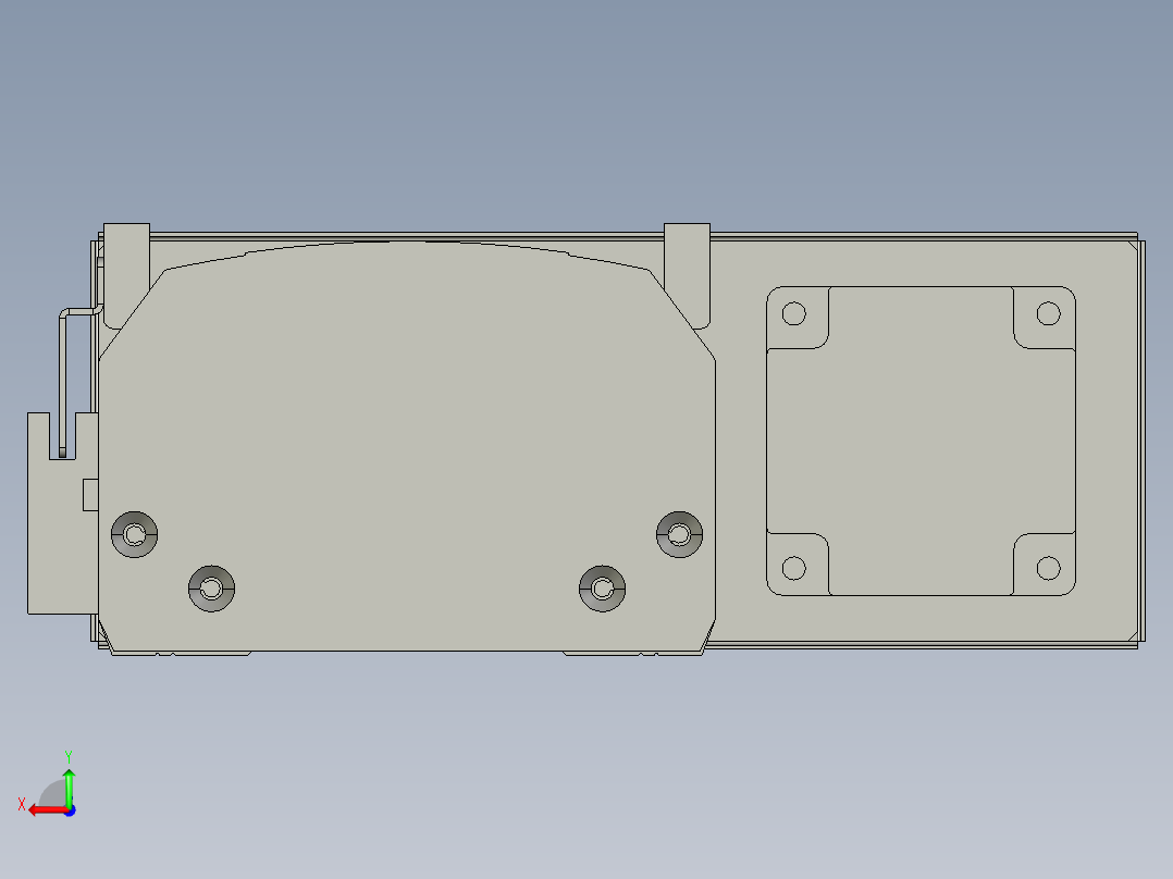 直线模组WG-LHA12-S1200-R设计图纸后视图
