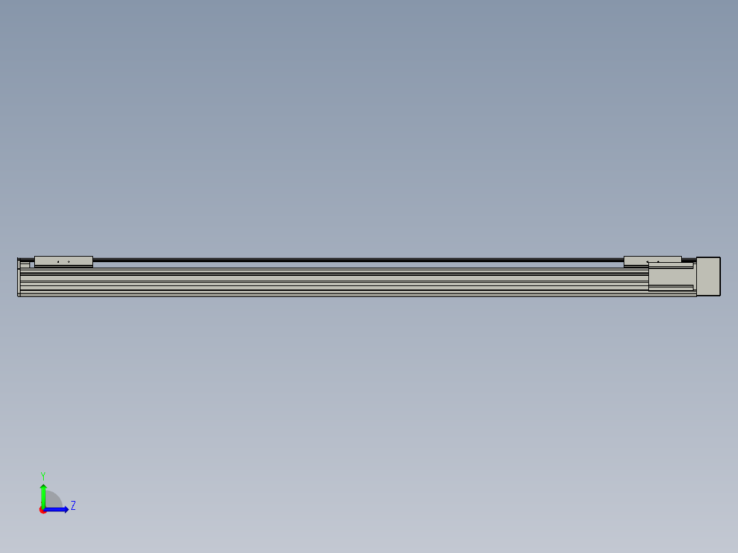 直线模组WG-LHA12-S1200-R设计图纸左视图