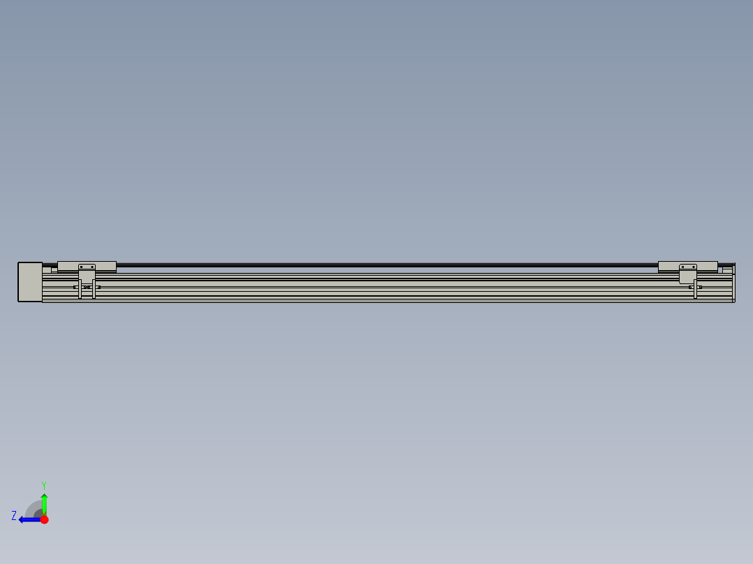 直线模组WG-LHA12-S1200-R设计图纸右视图