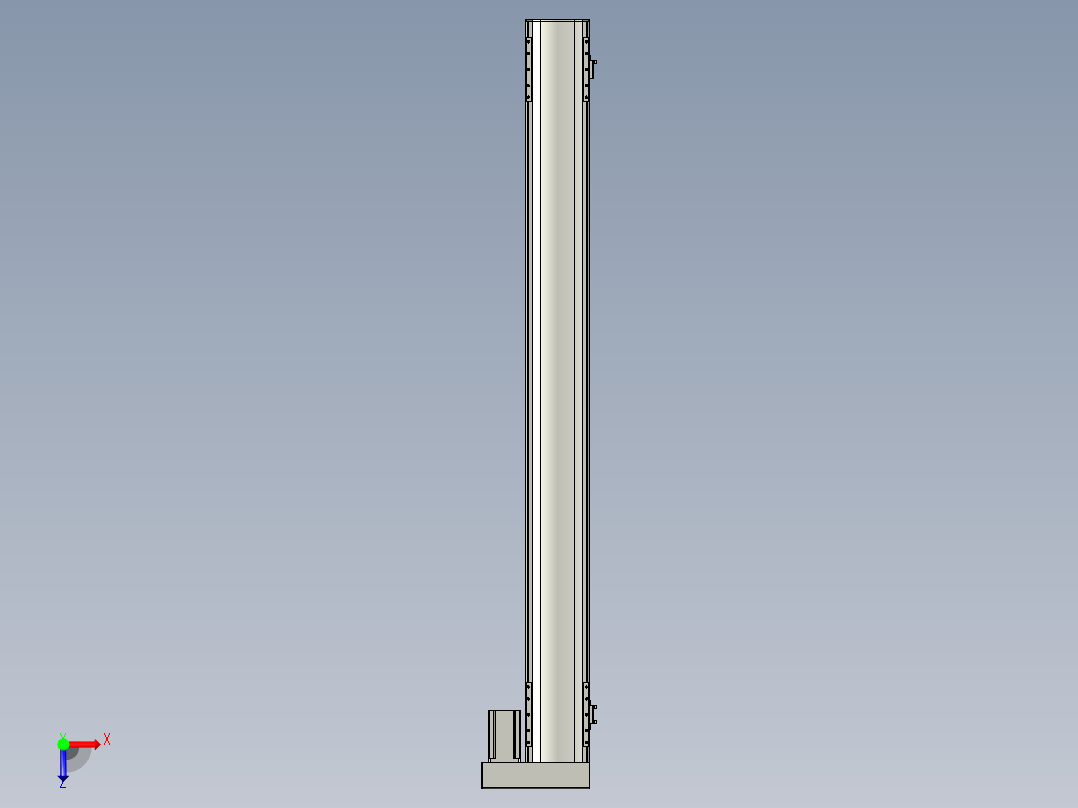 直线模组WG-LHA12-S1200-R设计图纸俯视图