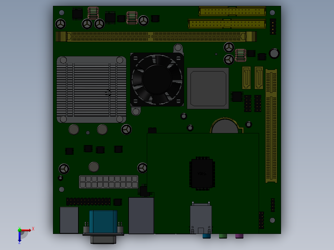 英特尔主板俯视图