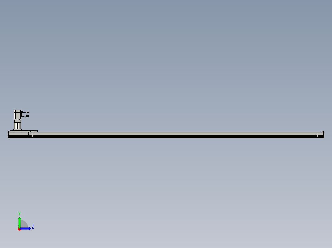 东锦齿条传动DH175G-L167-S3200-BU-减速机+750W.STEP左视图