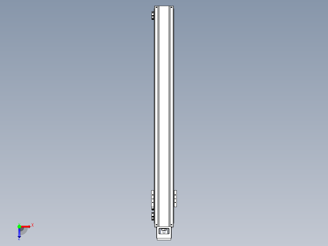 TPA-KNR-130E-2525C-L1250A1-M-H75-N3线性模块铝制底座俯视图