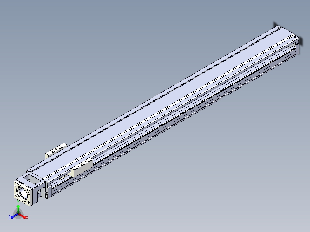 TPA-KNR-130E-2525C-L1250A1-M-H75-N3线性模块铝制底座正等轴测图