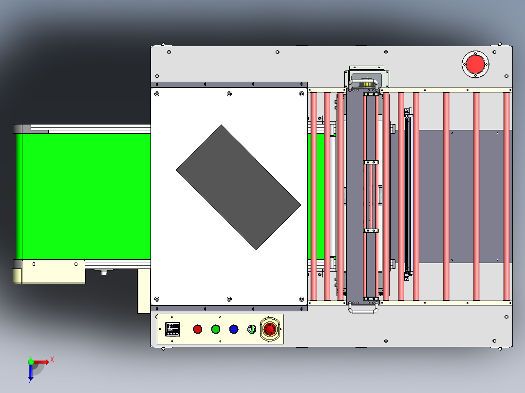 ol撕膜机（sw18可编辑+工程图）俯视图