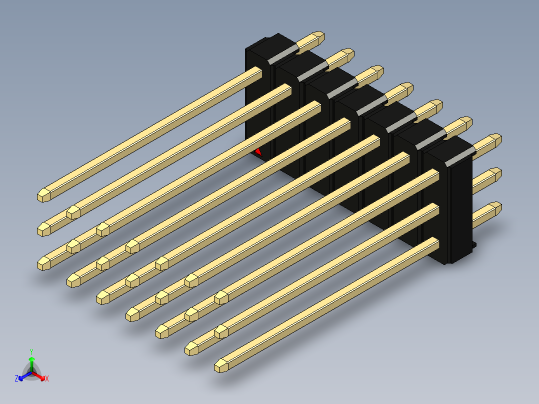 彩色公头100mil（2.54mm）系列-DS1021_black_3x07p_100mil_Type19_rev1.0