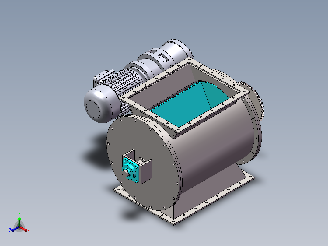 大型叶轮给料机全套生产图纸正等轴测图