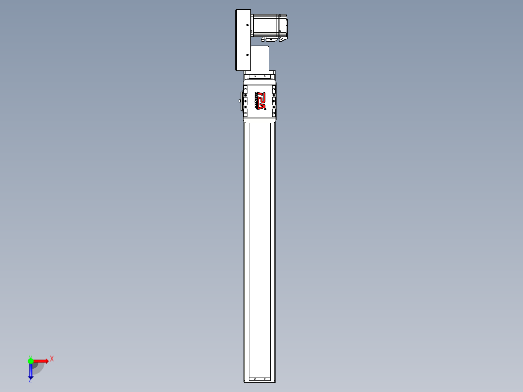 同步带全封闭直线模组TPA-HCB-85D-90-L650-MR-C-P20-N3俯视图
