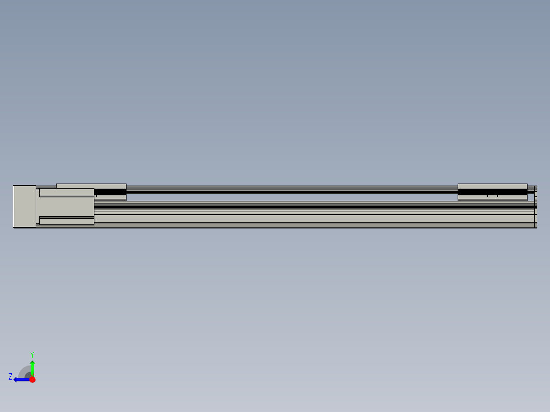 直线模组LHA170-S850-L设计图纸右视图