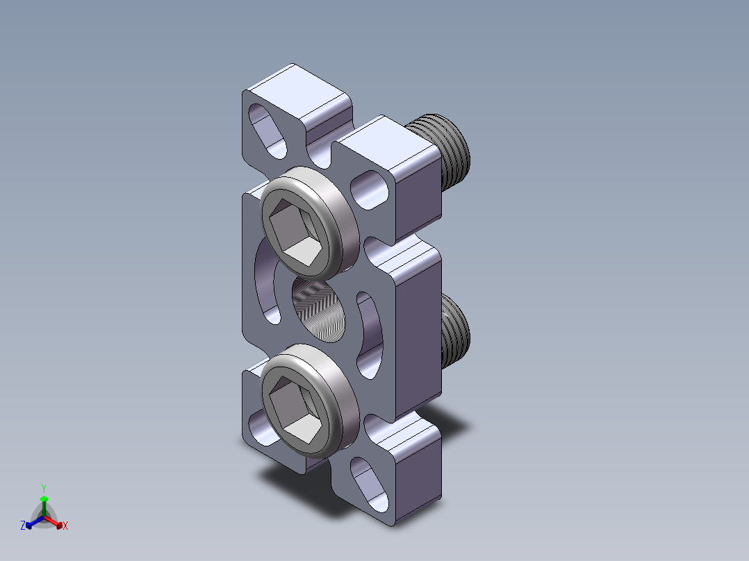 铝型材及其附件5.32.40.4080.M16正等轴测图