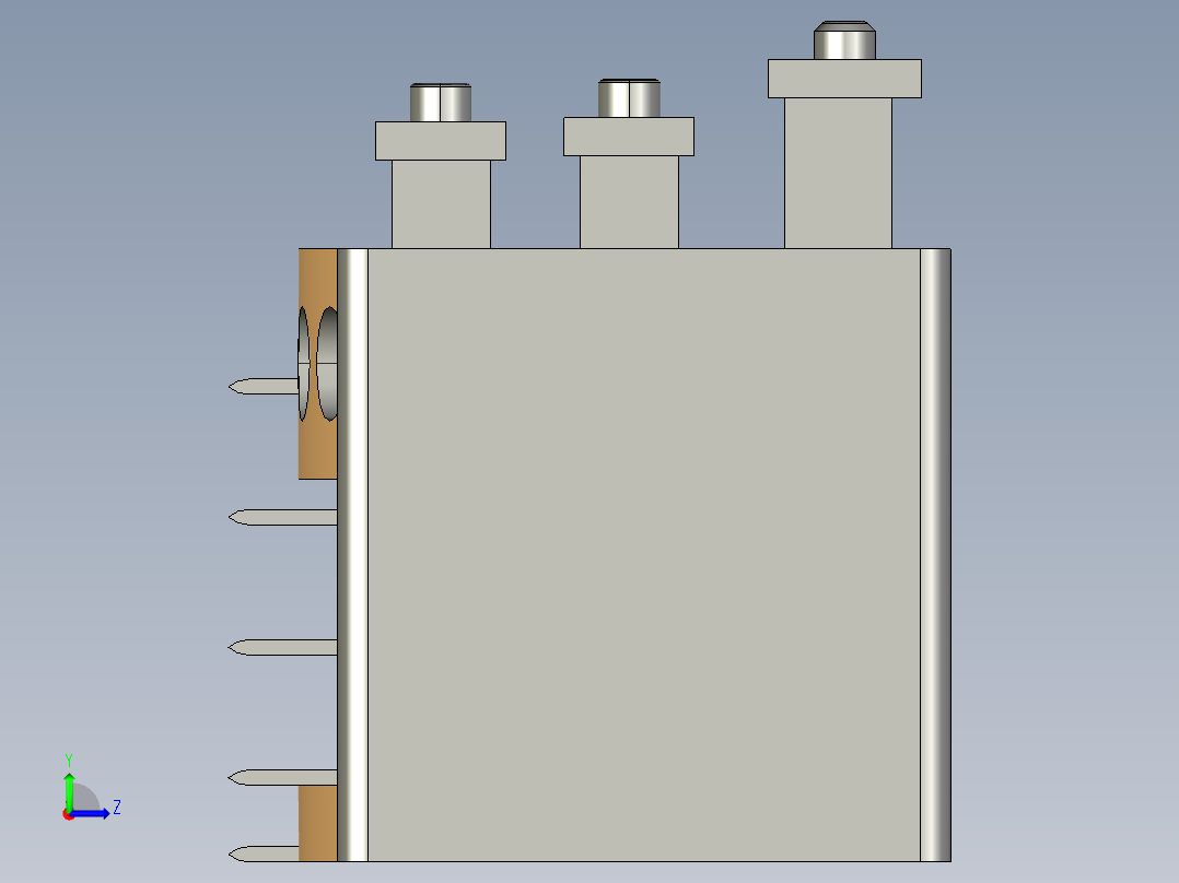 文件收纳座左视图