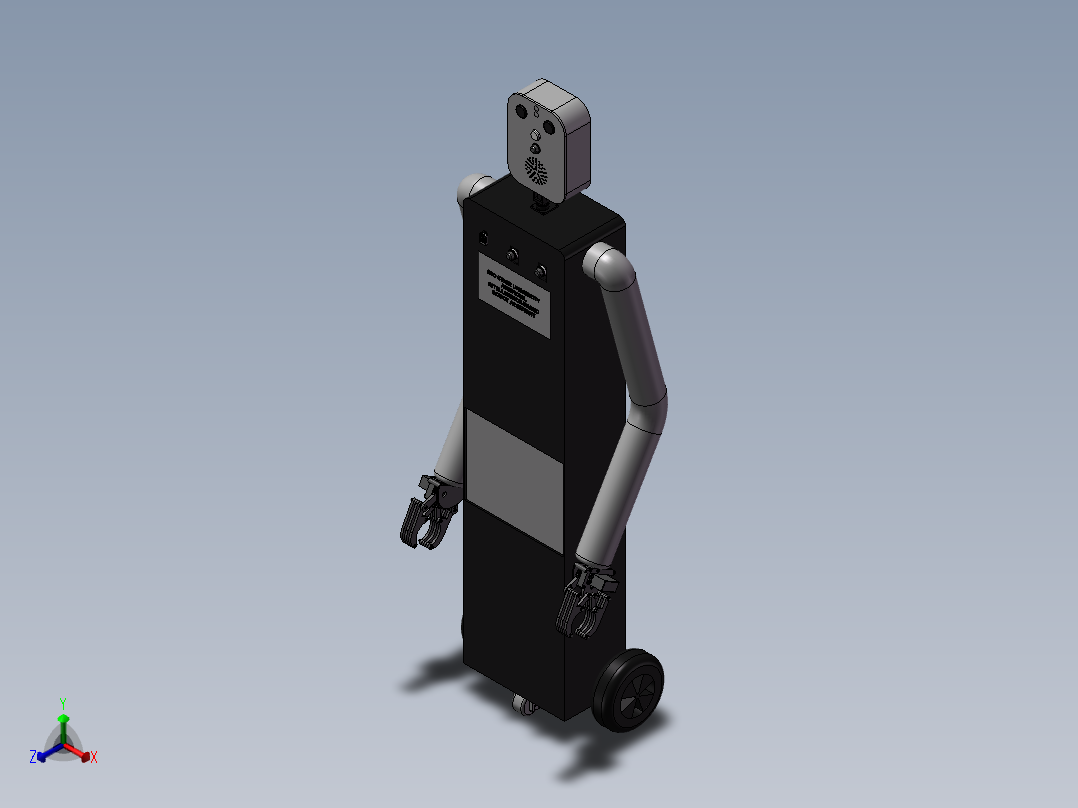 服务机器人简易造型正等轴测图